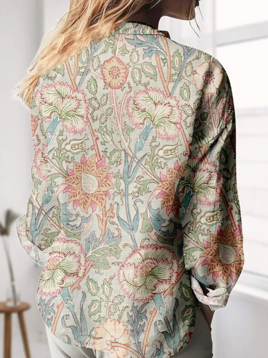 Retro Floral Button Shirt
