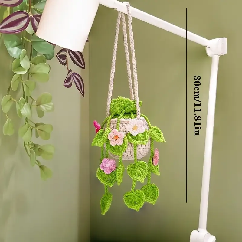 Handmade FlowersFabric Hanging Car Handmade Flower Basket Design
