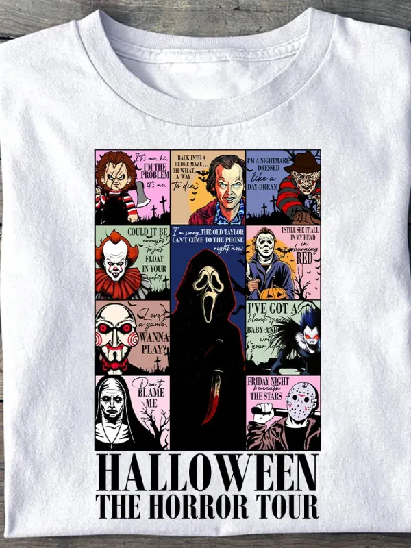 💥LAST DAY SALE 50% OFF💥The Horror Tour Shirts, Halloween Horror Characters Tee, Spooky Season 2025 SweatshirtHoodie Gifts for Friends