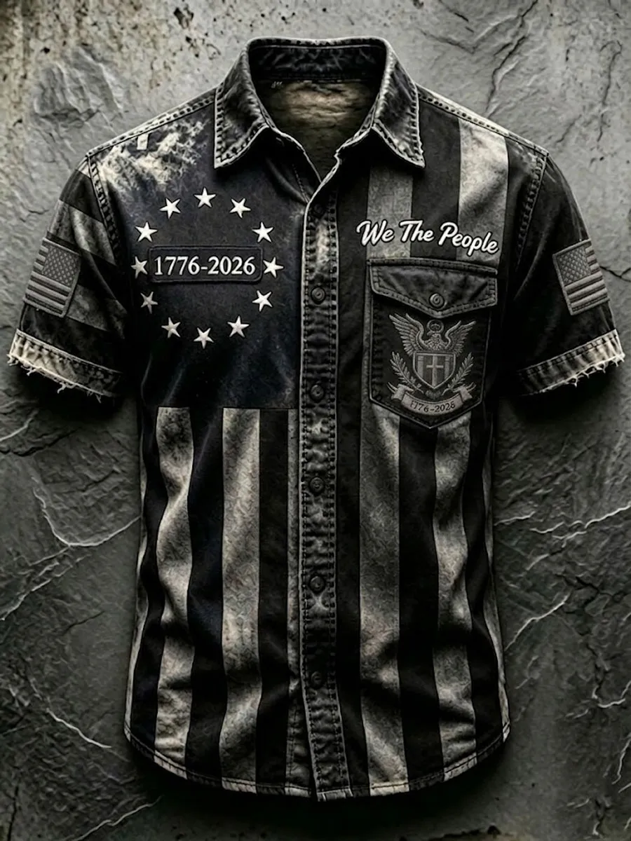 Men'S 250Th Anniversary National Print  Shirt