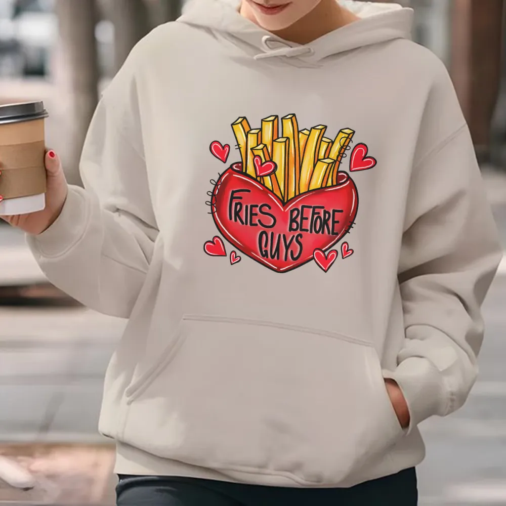 A Red Heart Filled With Fries Sweatshirts
