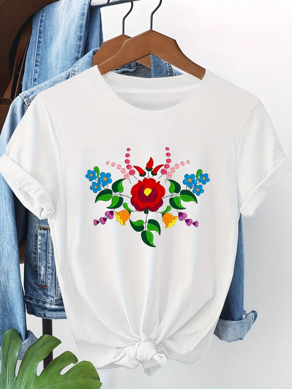 Flower Casual Short Sleeve T-Shirt