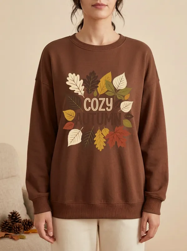 Comfort Rust Printed Women's Graphic Sweatshirt