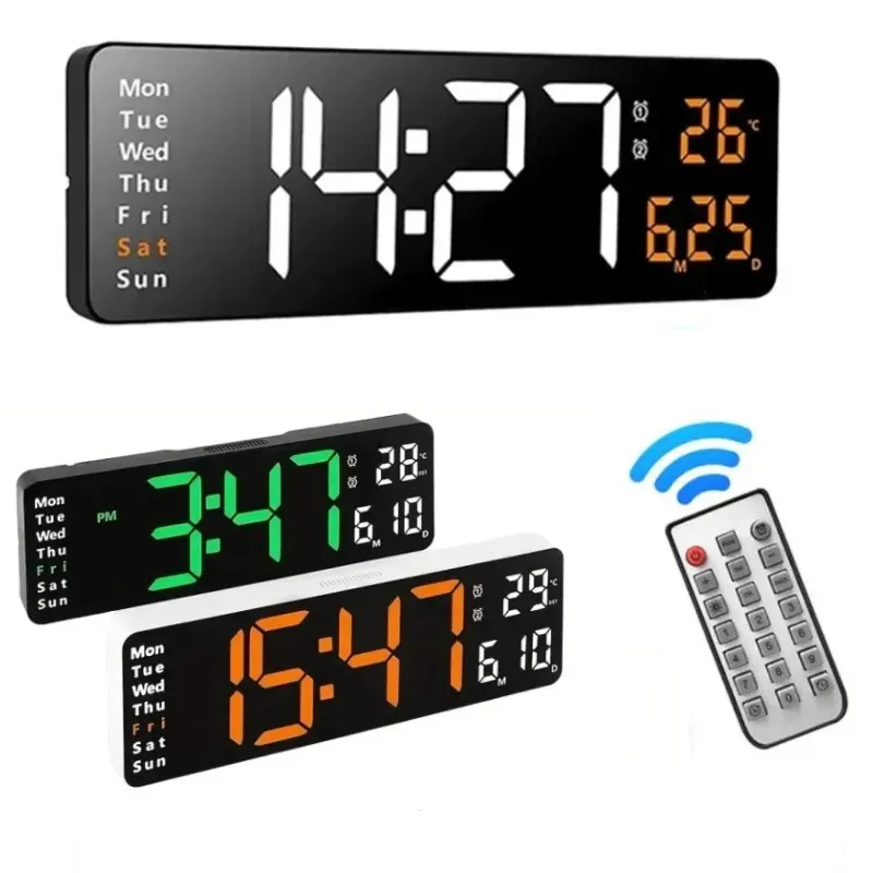Digital Wall-Mounted Alarms Clocks