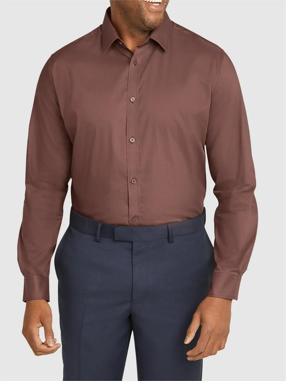 Plain Long-Sleeve Formal Shirts