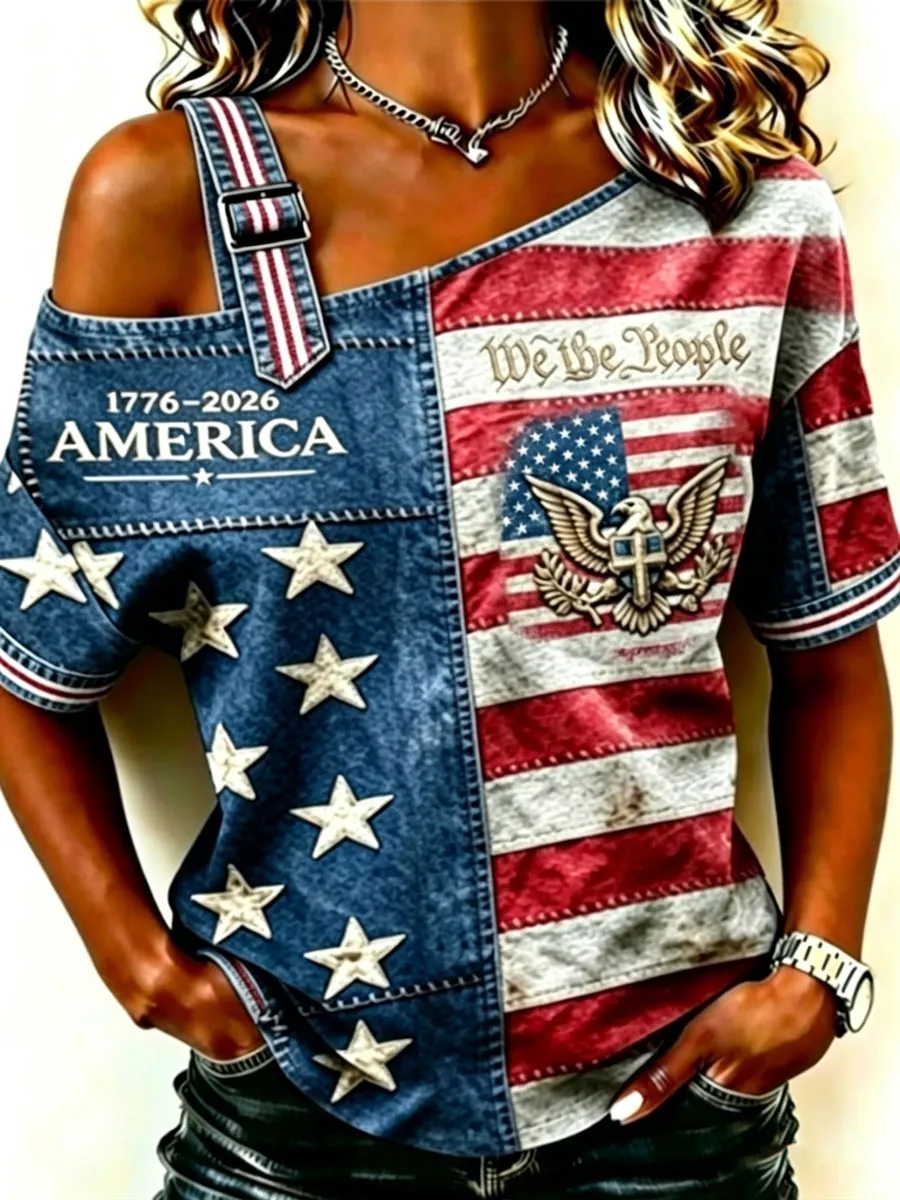 Women's 250Th Anniversary National Faith Print Shirt