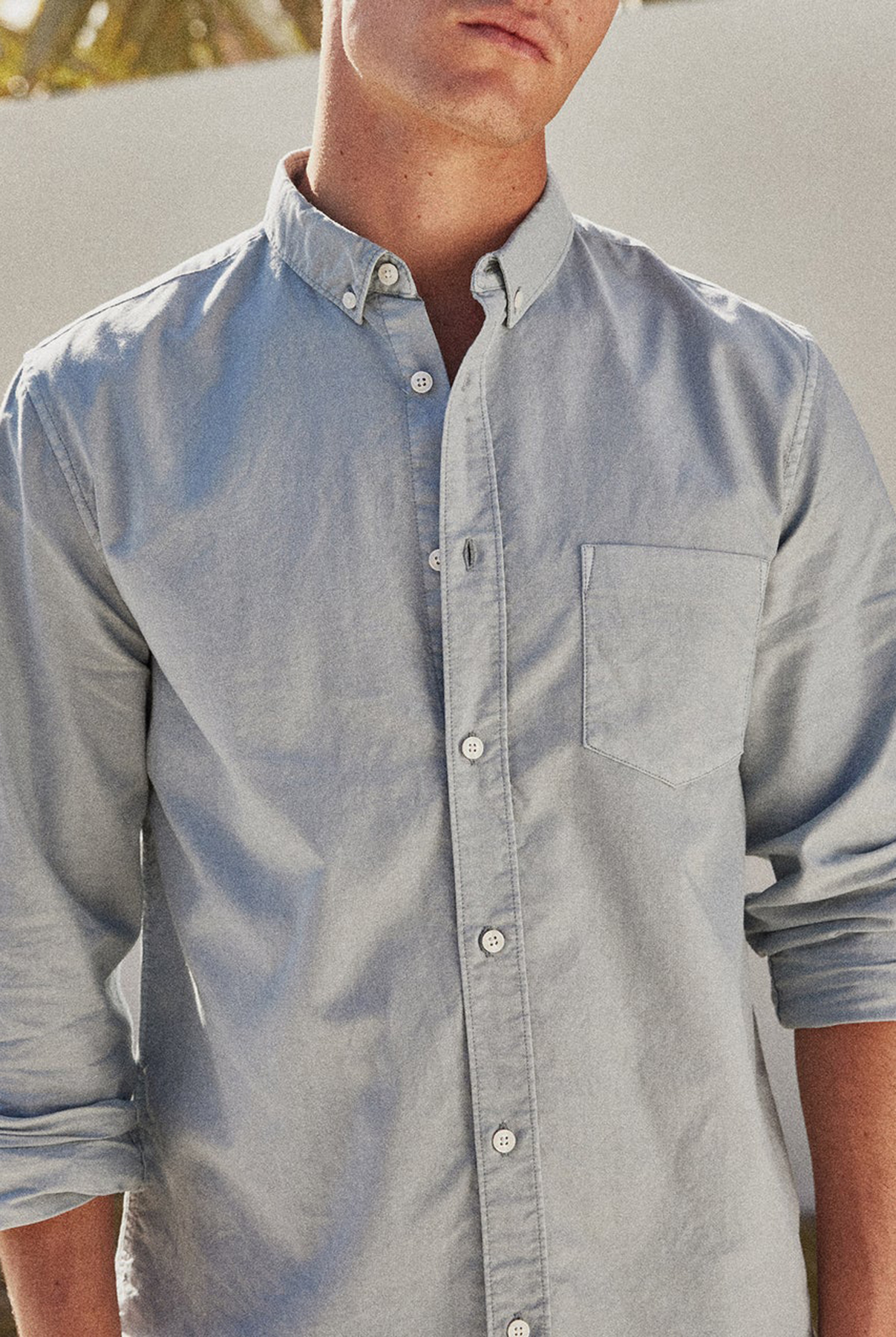 Vintage Oxford Shirt-Lavender stripe
