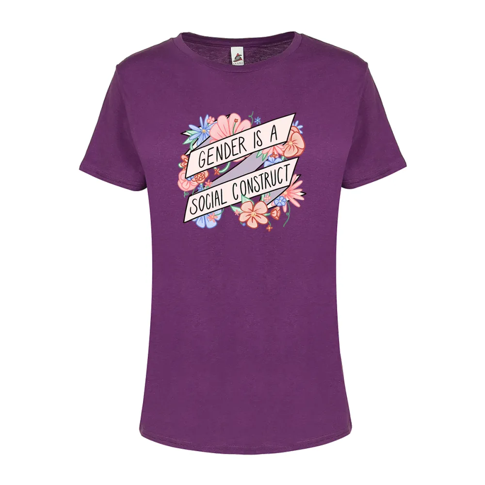 Women's irregular-lettered t-shirt