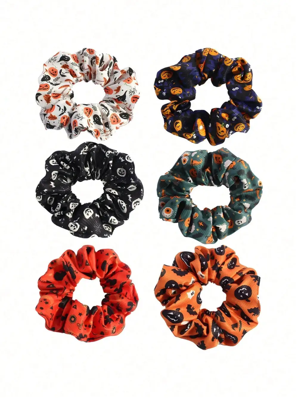 6pcs Halloween Hair Ties