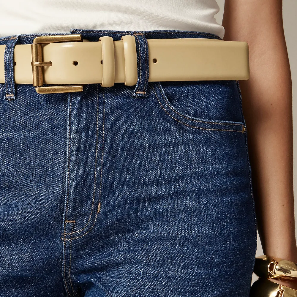 High-Rise Straight Jeans Semi-Stretch