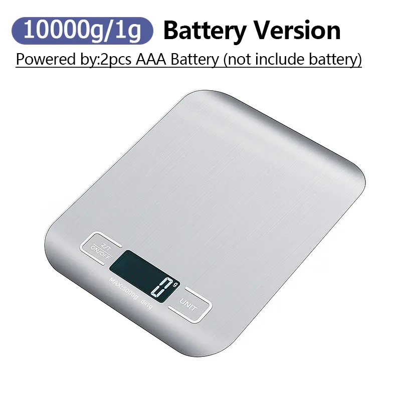 Stainless Steel Digital Kitchen Scale With LCD Display, Made Of Stainless Steel