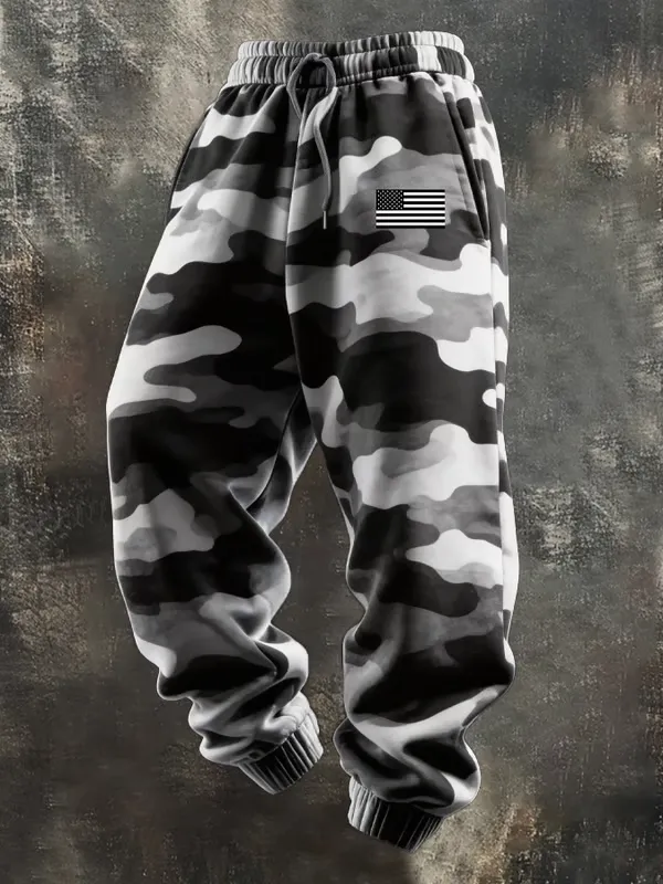 Men's Retro Outdoor Camouflage Patriot Sports Pants