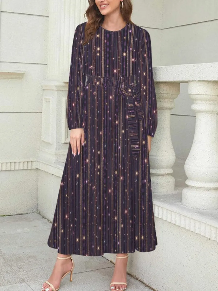 A-Line Starry Maxi Dress
