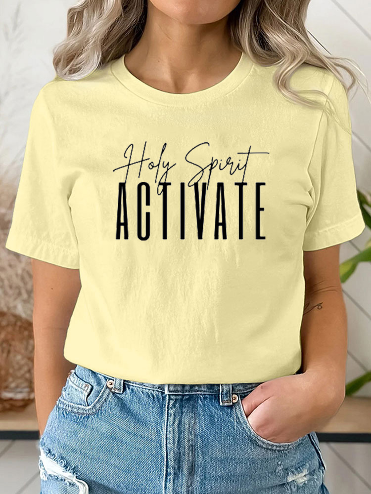 Holy Spirit Activate Shirt,Funny Christian,Funny Viral Quote Shirt