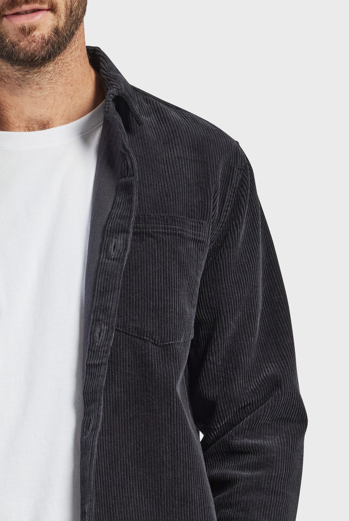 Lebowski Cord Overshirt-Navy
