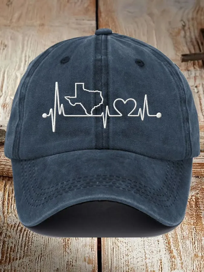 Unisex Texas Love Print Baseball Cap