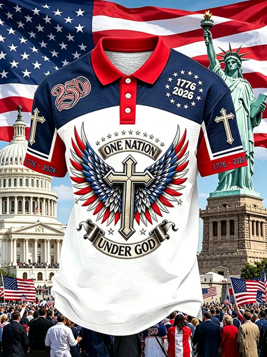 Men's 250th Anniversary Printed Polo Shirt