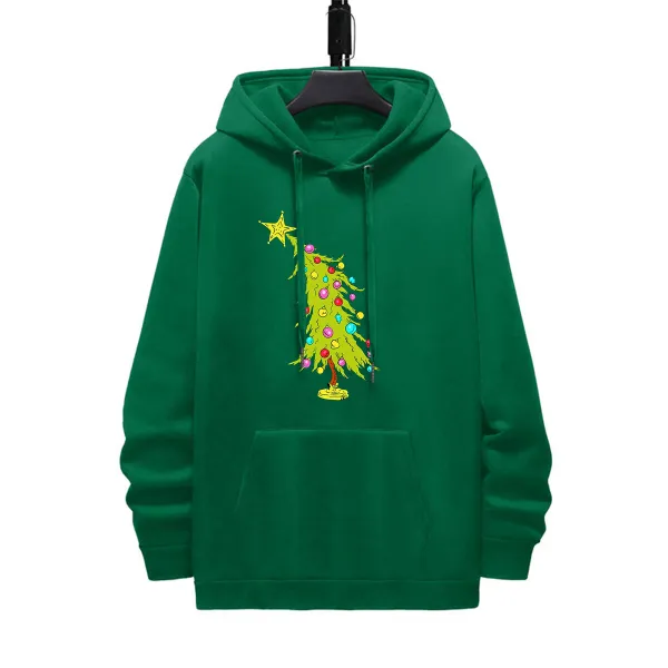 TREE PATTERN PRINTED HOODIE