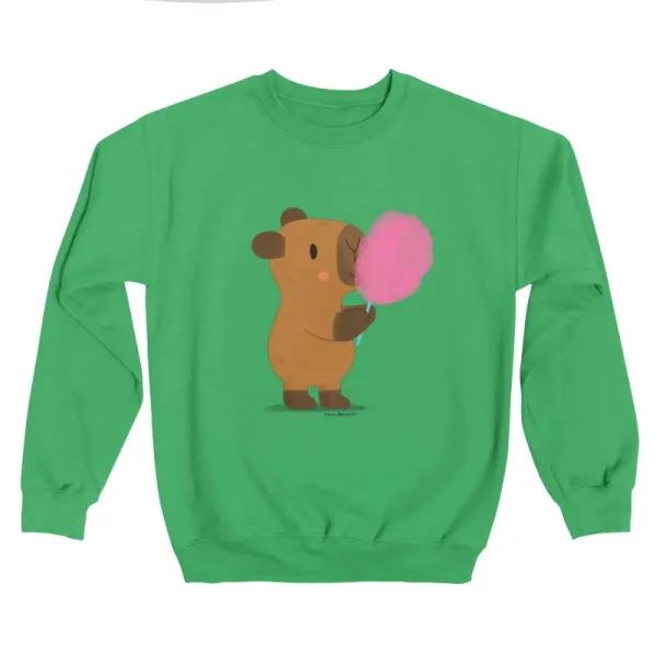 Capybara Eating Cotton Candy Sweatshirt