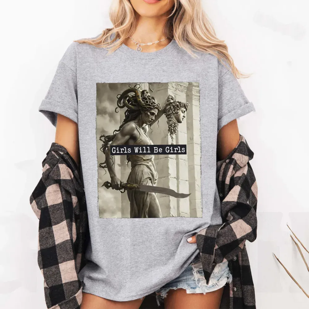 Girls Will Be Girls,Medusa With The Head Of Perseus Unisex T-Shirt