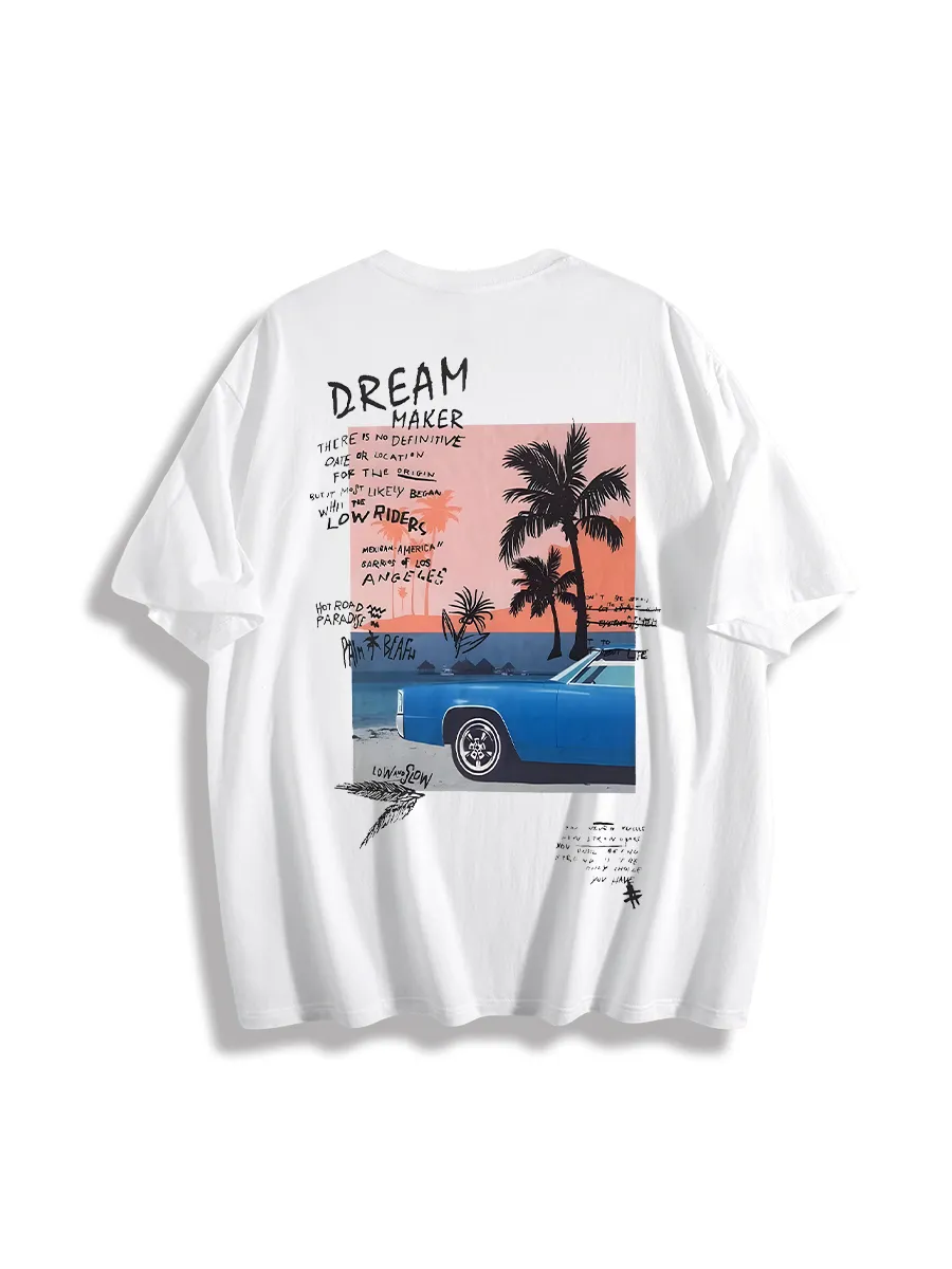 Dreamy Palm Scene Graphic T-Shirt