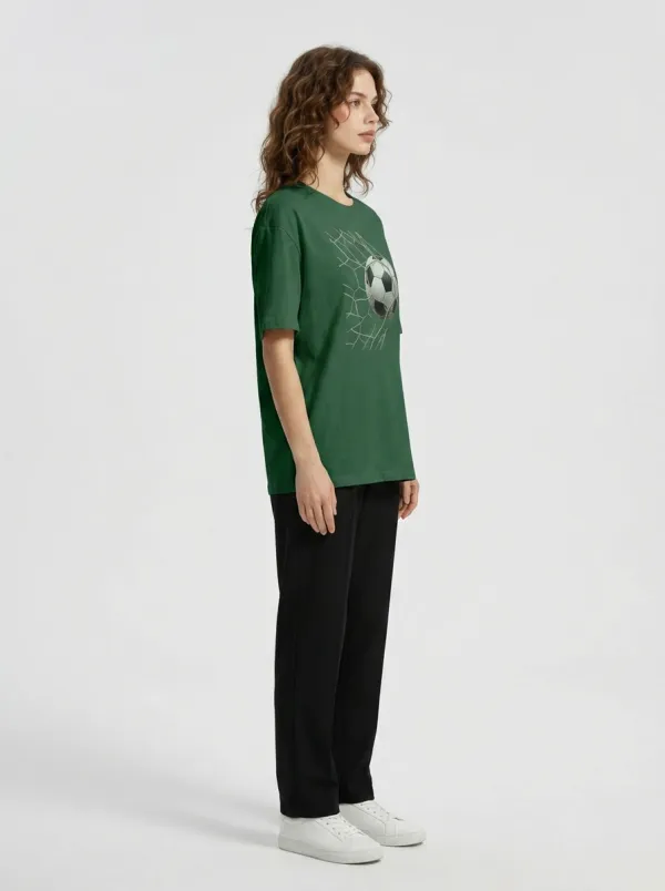 Unisex Soccer Fan Goal Printed Medium Sized Shirts