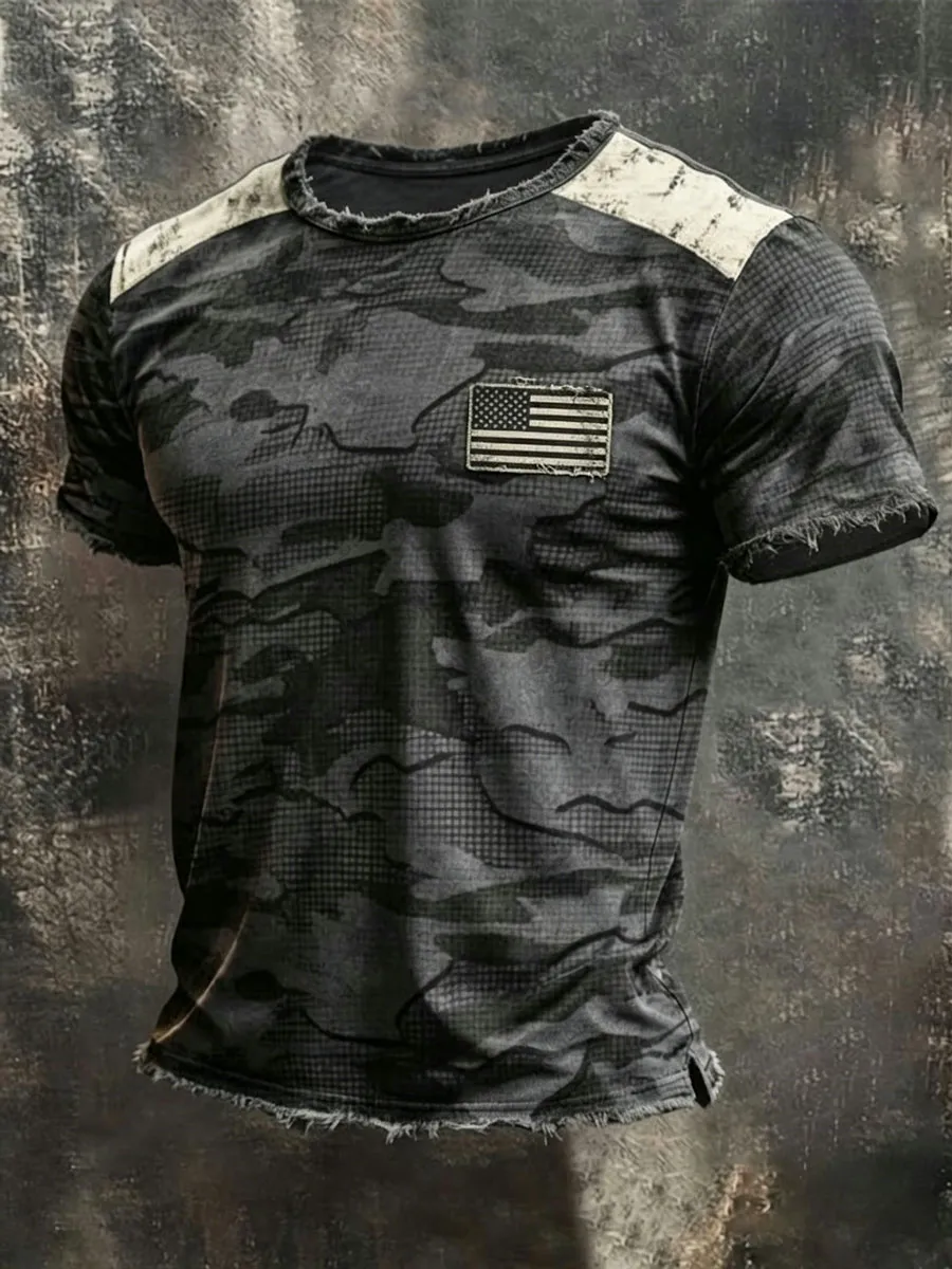Men'S Retro 250Th Anniversary American Short-Sleeve T-Shirt