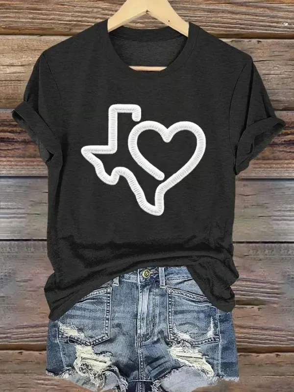 Women's Texas Strong Round Neck T-Shirt