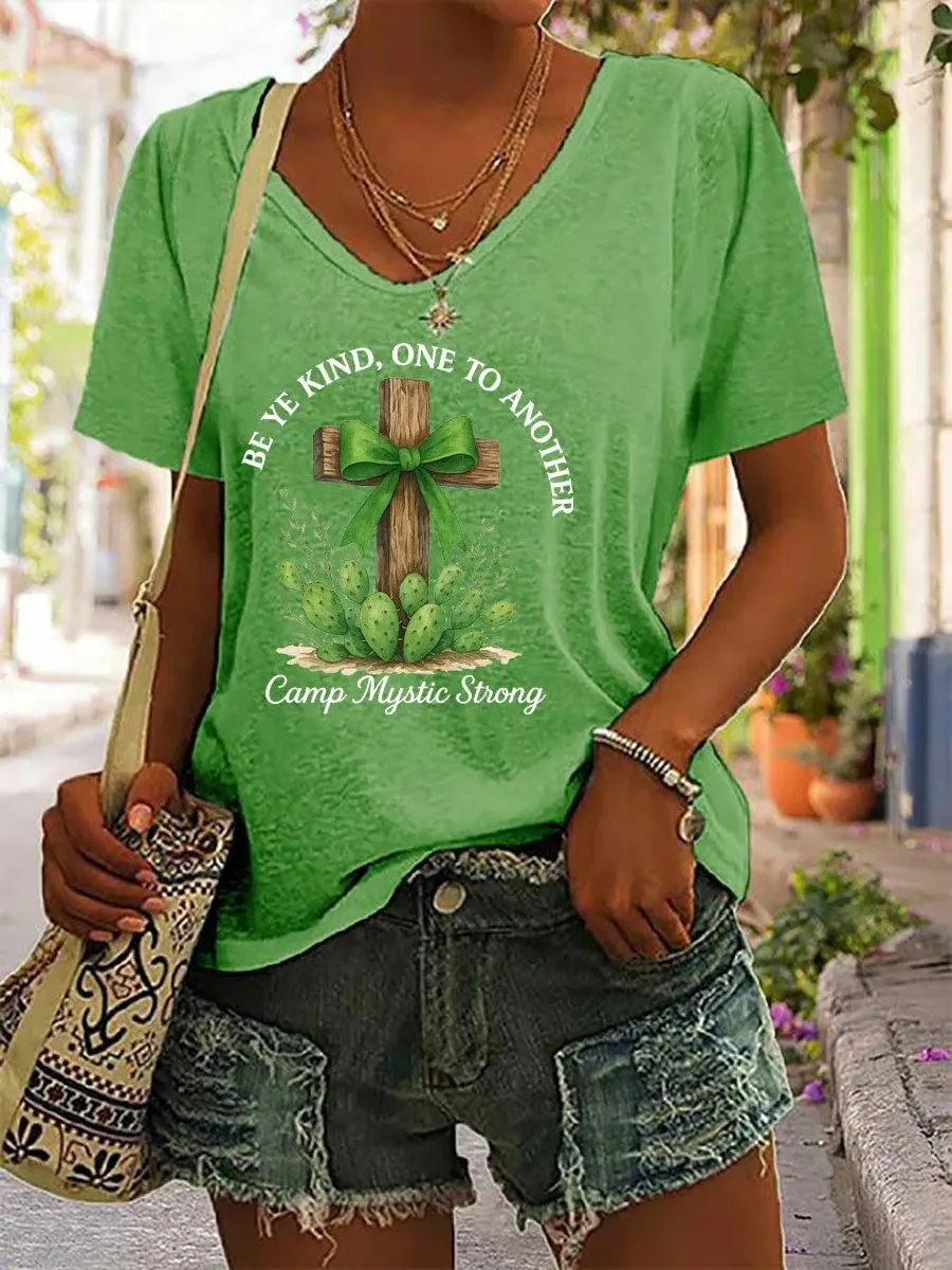 Women's Camp Mystic Strong Printed Casual T-Shirt