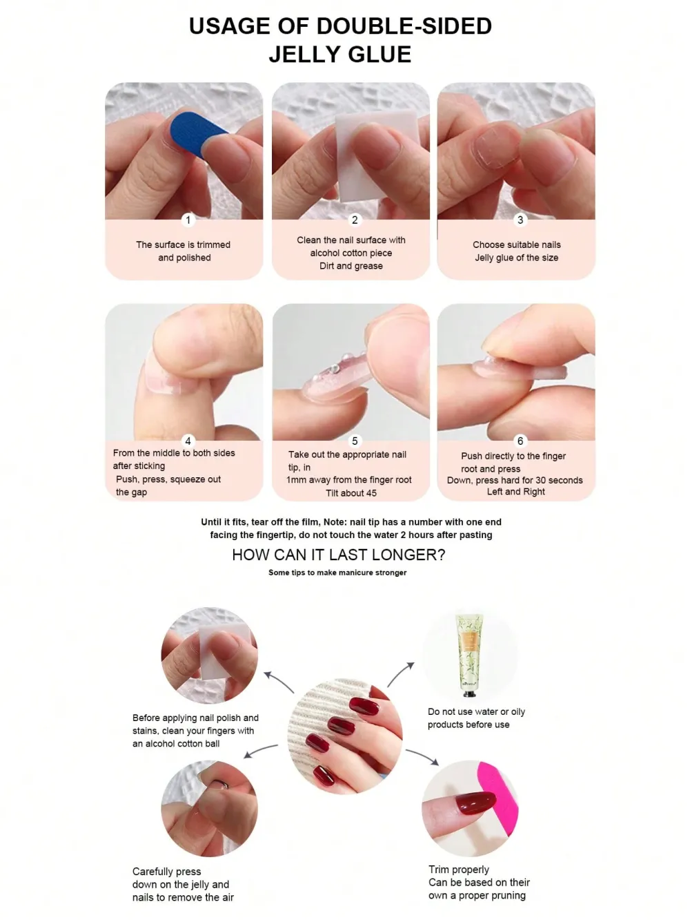 Nailhour 3D Resin Yellow Flower Petal, Butterfly, Wave French Faux Pearl 24Pcs Press On Nails