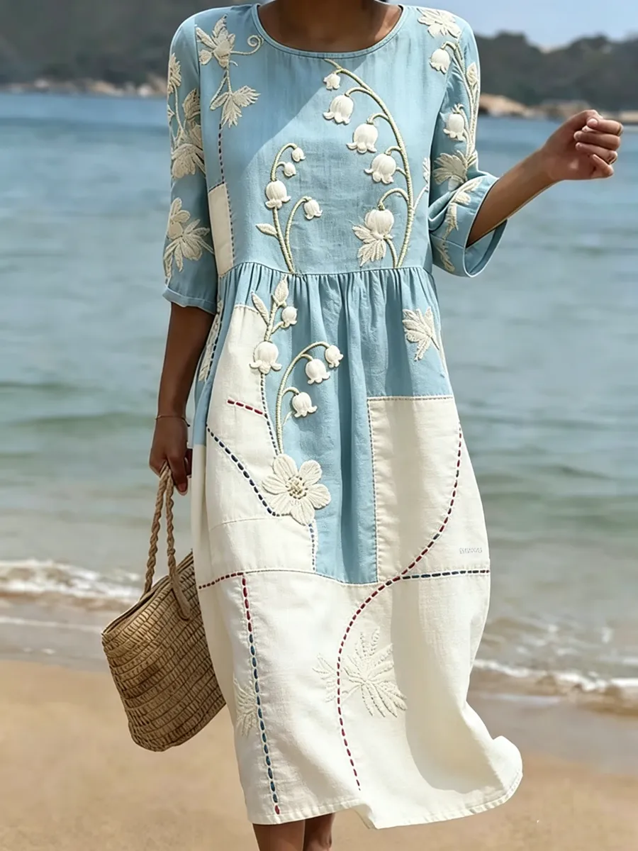 Women's Casual Cotton Linen Dress