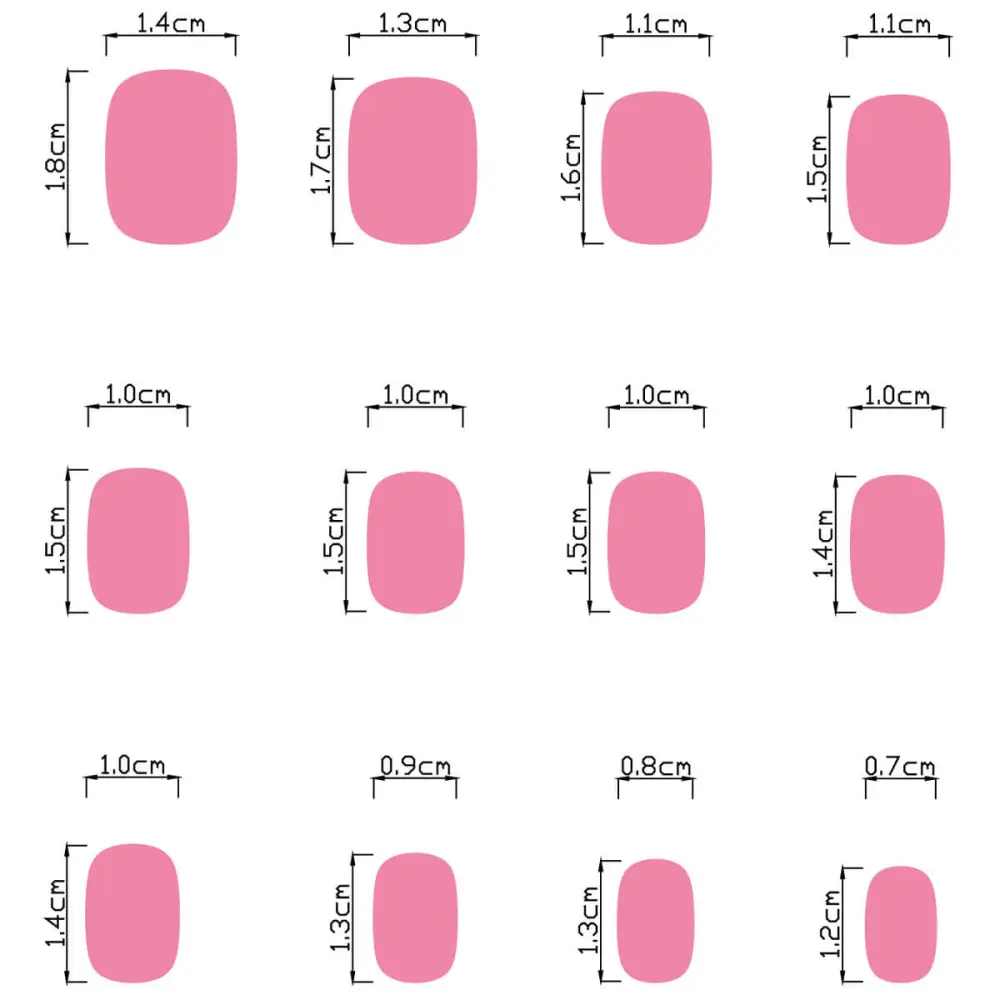 Nailhour 24Pcs French Short Square Purple Ghost Press On Nails