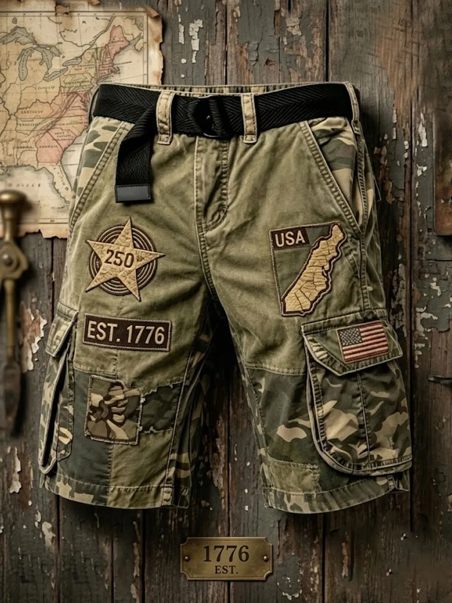 Men's 250th Anniversary Casual Cargo Shorts