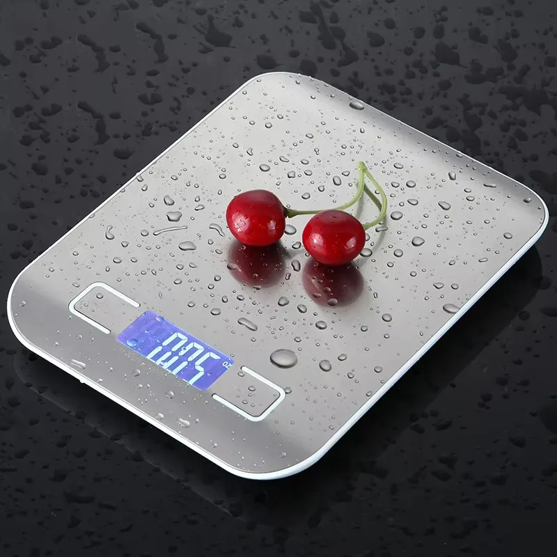Stainless Steel Digital Kitchen Scale With LCD Display, Made Of Stainless Steel