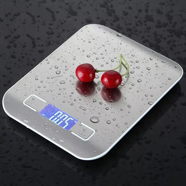 Stainless Steel Digital Kitchen Scale With LCD Display, Made Of Stainless Steel