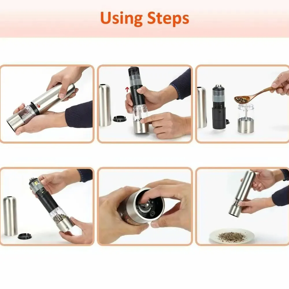 Stainless Steel Pepper Mill