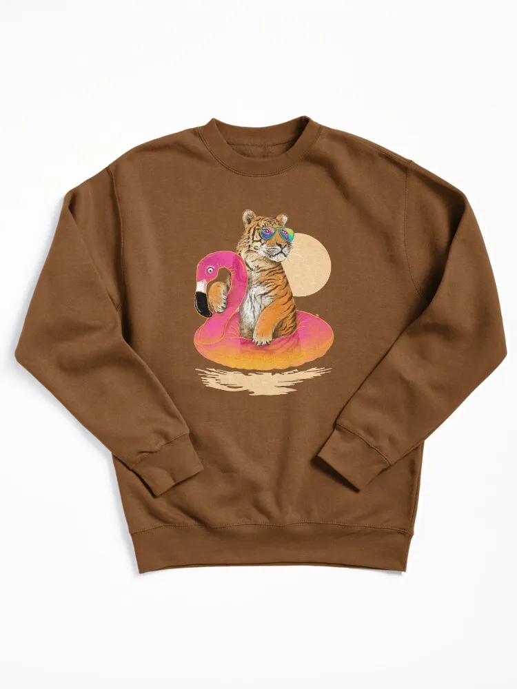 Flamingo Tiger Pullover Sweatshirt