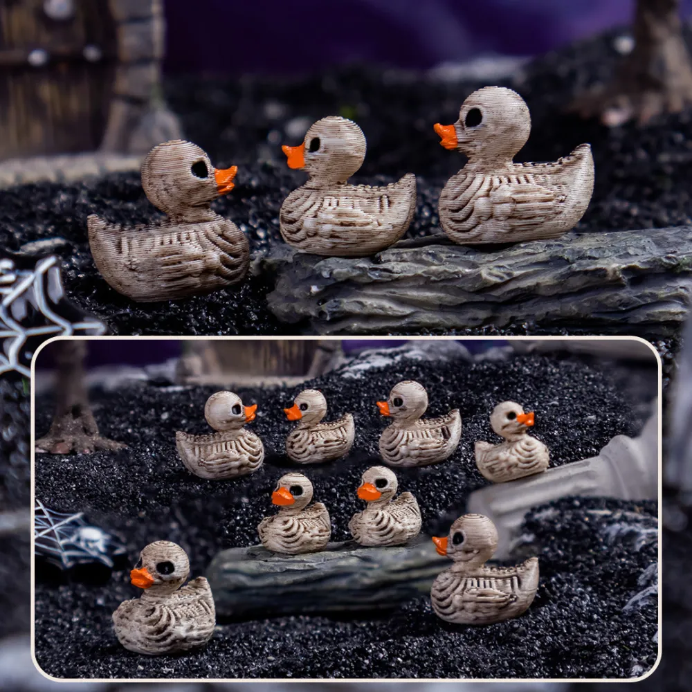 10pcs Halloween Skull Duck Skeleton Holiday Party Craft Decorations