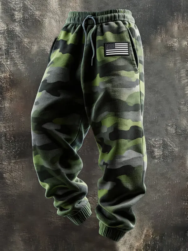 Men's Retro Outdoor Camouflage Patriot Sports Pants