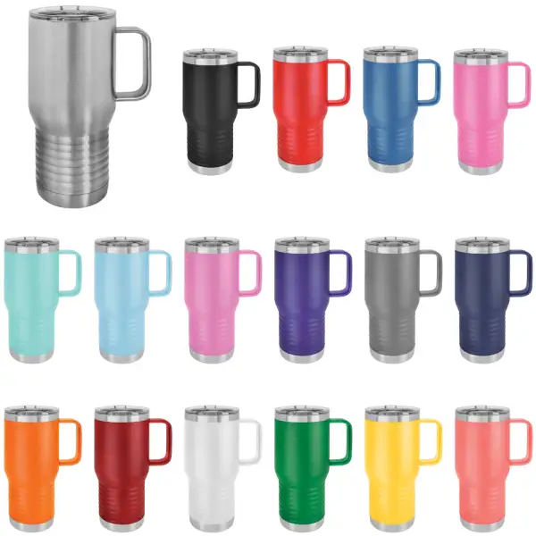 Double Wall Handled Coffee Stainless Steel Tumbler