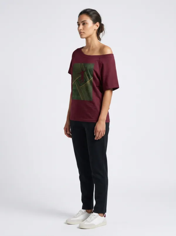 Women's Soccer Fan Goalkeeper Silhouette Printed T-shirt