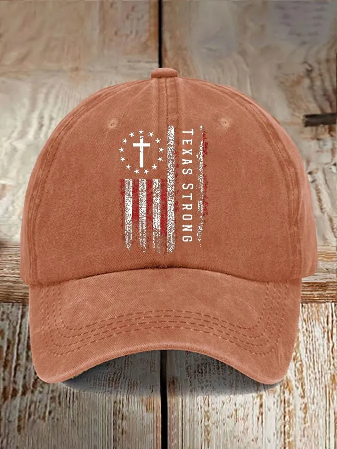 Texas Strong Print Baseball Cap