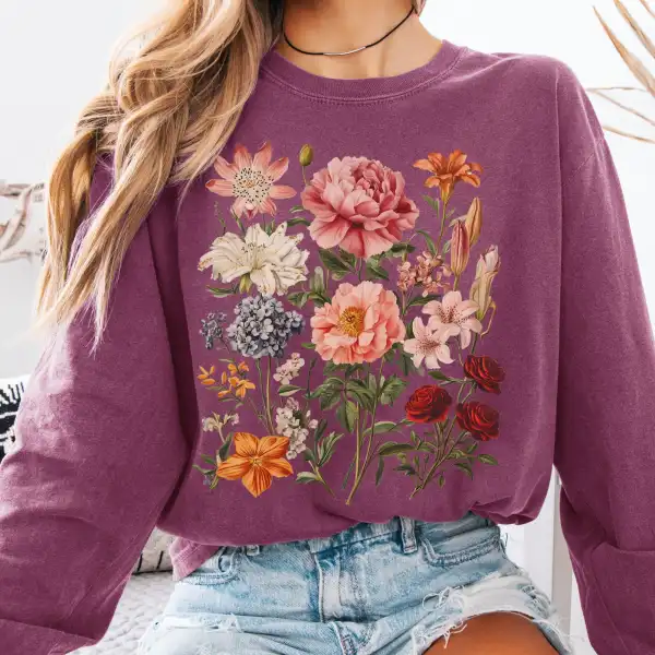 Mixed Florals Long Sleeve Shirt