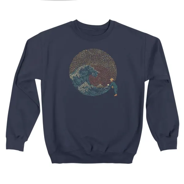 Print Navy Sweatshirt