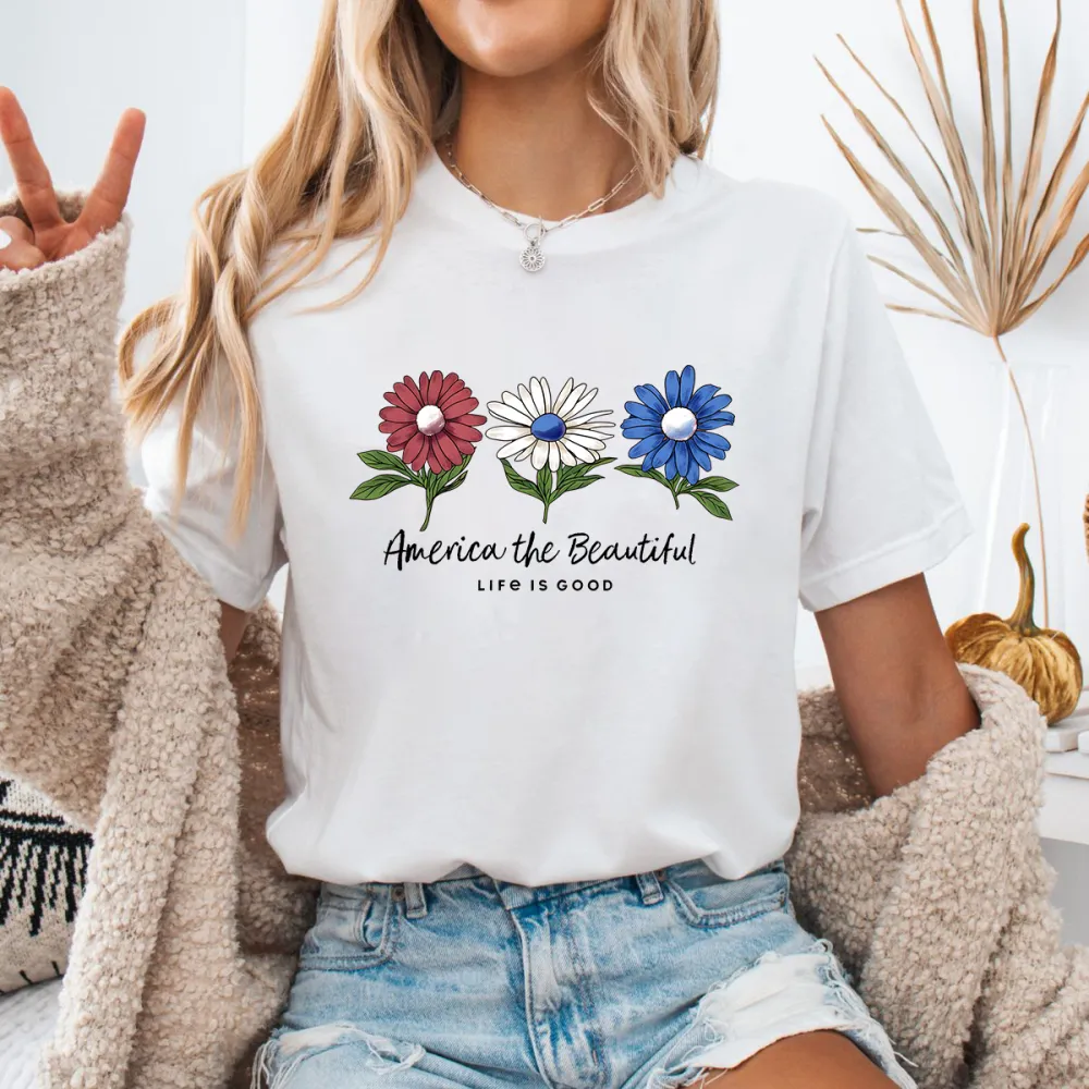 Slogans And Daisy Patterns Casual T-Shirts