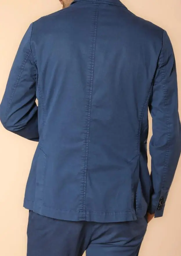 Blue Men's Cotton Fashion Blazer