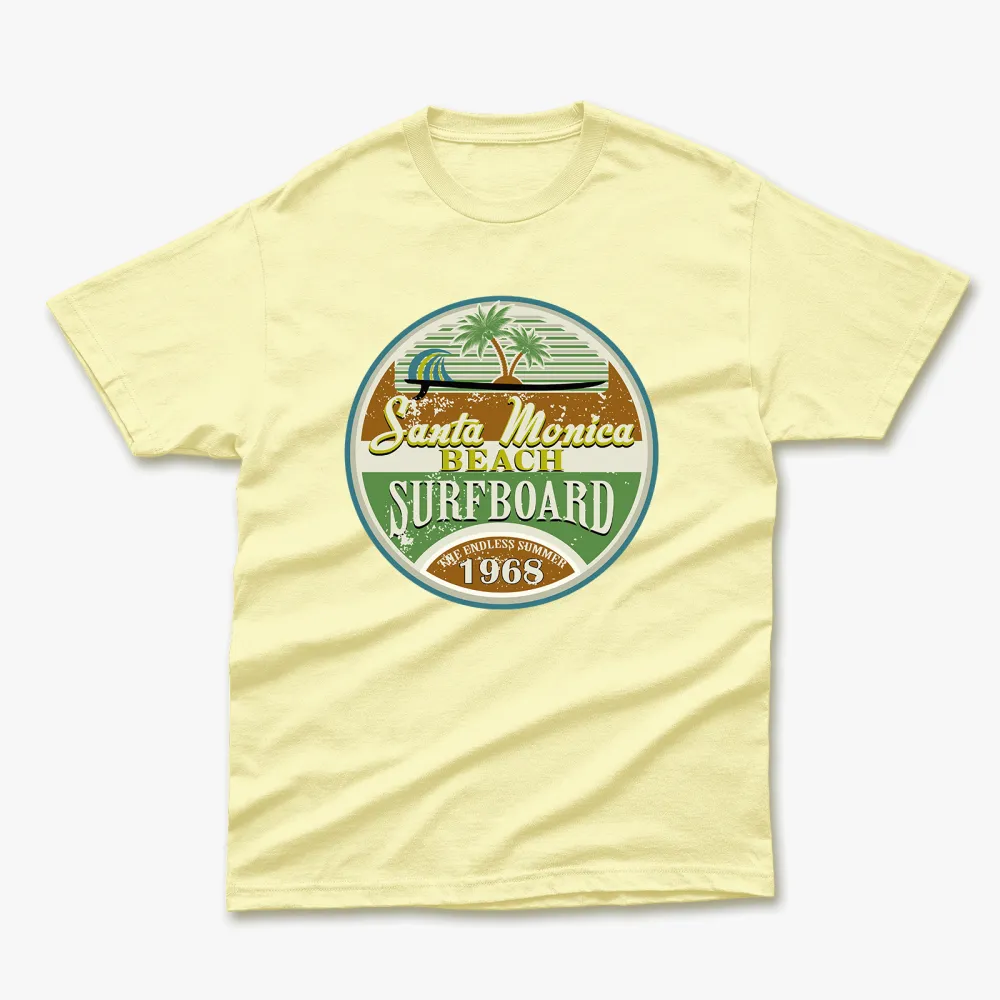 Beach Surfboard Printed T-Shirt