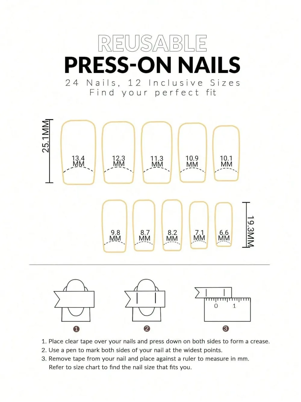 Nailhour 24Pcs Retro Leopard Print Medium Length Press-On Nails