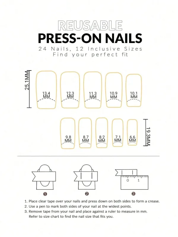 Nailhour 24Pcs Retro Leopard Print Medium Length Press-On Nails
