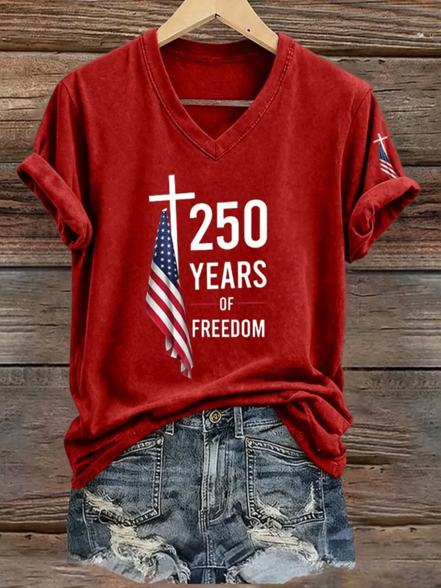 Women's American 250th Anniversary Printed T-Shirt